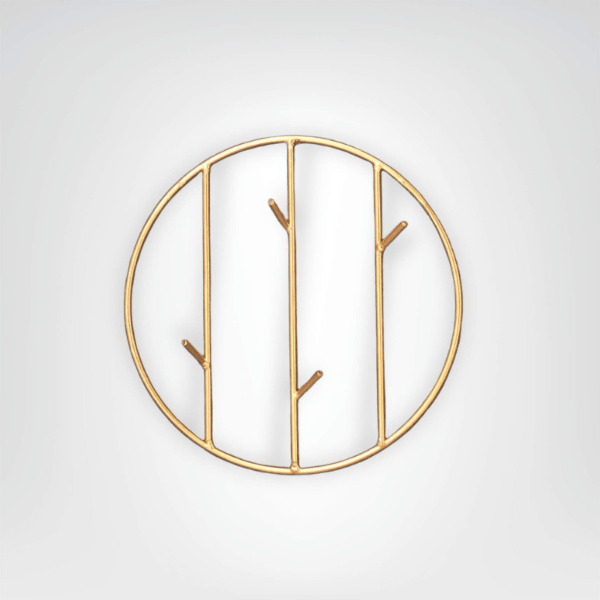 Porte - clés Muraux <br> Le Cercle Doré Moderne - Doré