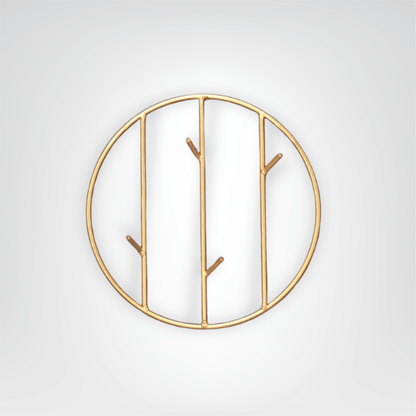 Porte - clés Muraux <br> Le Cercle Doré Moderne - Doré