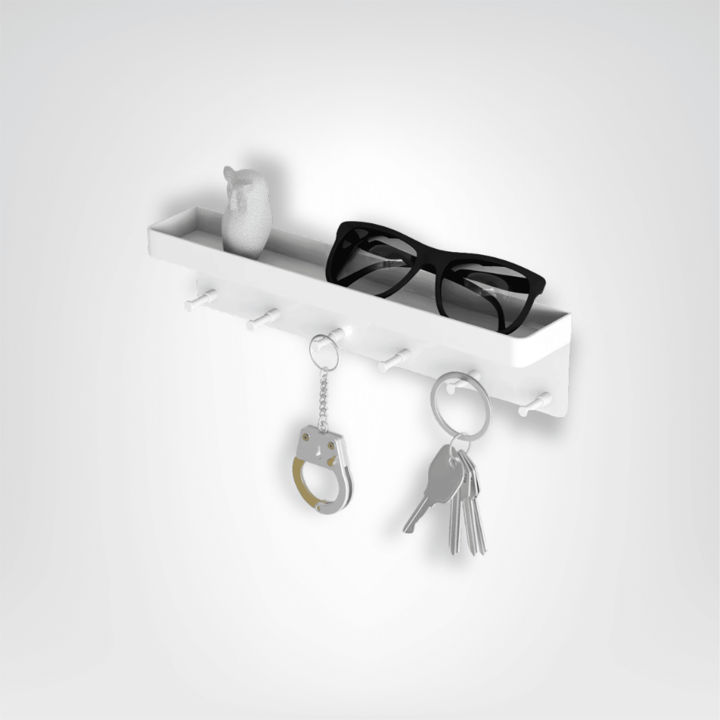 Porte - clés Muraux <br> Range - objets Blanc Moderne - Blanc
