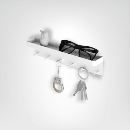 Porte - clés Muraux <br> Range - objets Blanc Moderne - Blanc