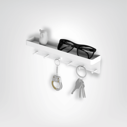 Porte - clés Muraux <br> Range - objets Blanc Moderne - Blanc