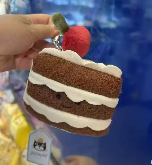 Porte - clés Peluche <br> Gâteau au chocolat - Gâteau au chocolat
