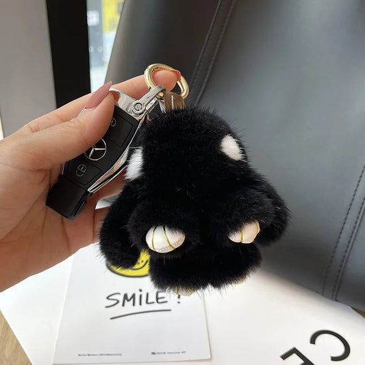 Porte - clés Peluche <br> Le Lapin Nuit Velours - Nuit velours