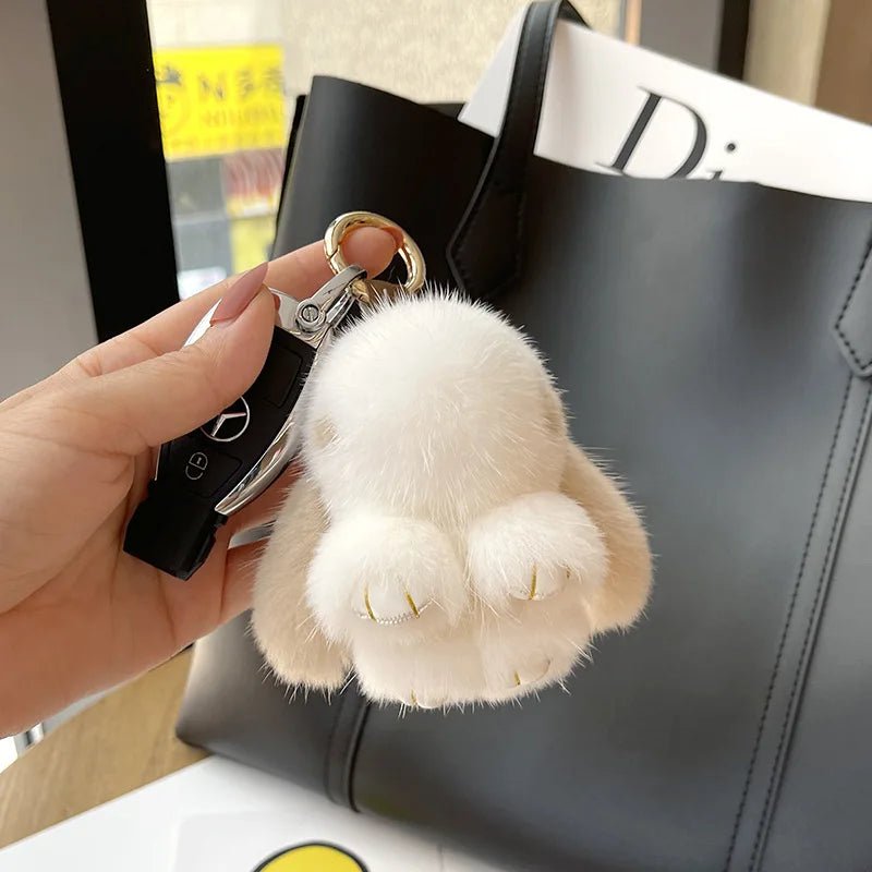 Porte - clés Peluches <br> Le Lapin Crème Douceur - Crème