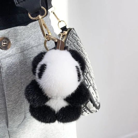 Porte - clés Peluches <br> Le Panda Classique Noir & Blanc - Noir et blanc
