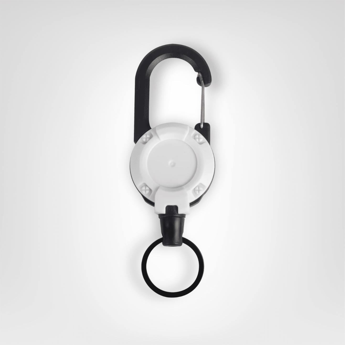 Porte - clés Tactiques <br> Acier Rétractable Blanc - Blanc