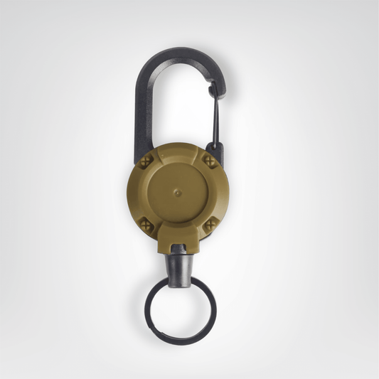 Porte - clés Tactiques <br> Acier Rétractable Kaki - Kaki