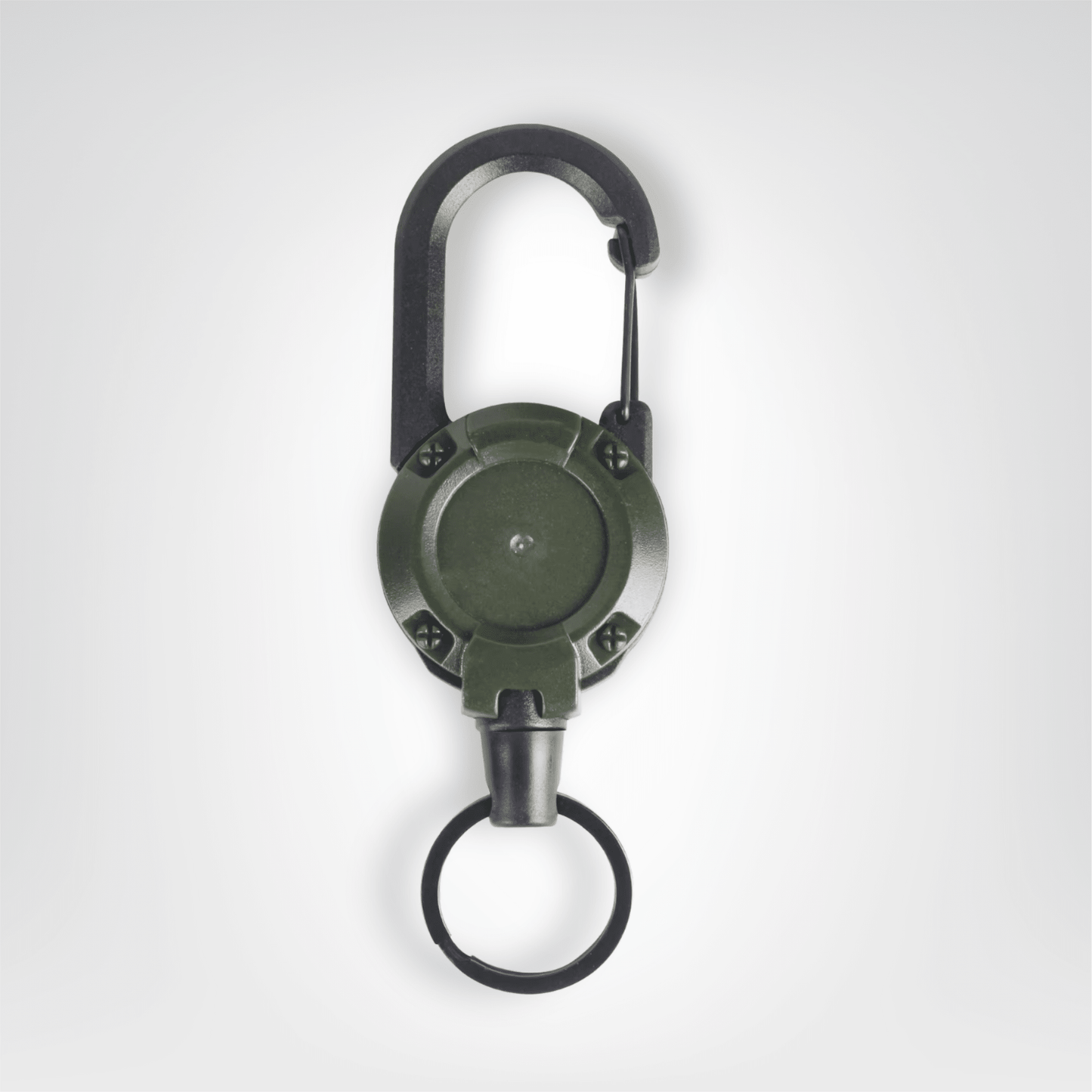 Porte - clés Tactiques <br> Acier Rétractable Vert Armée - Vert armée