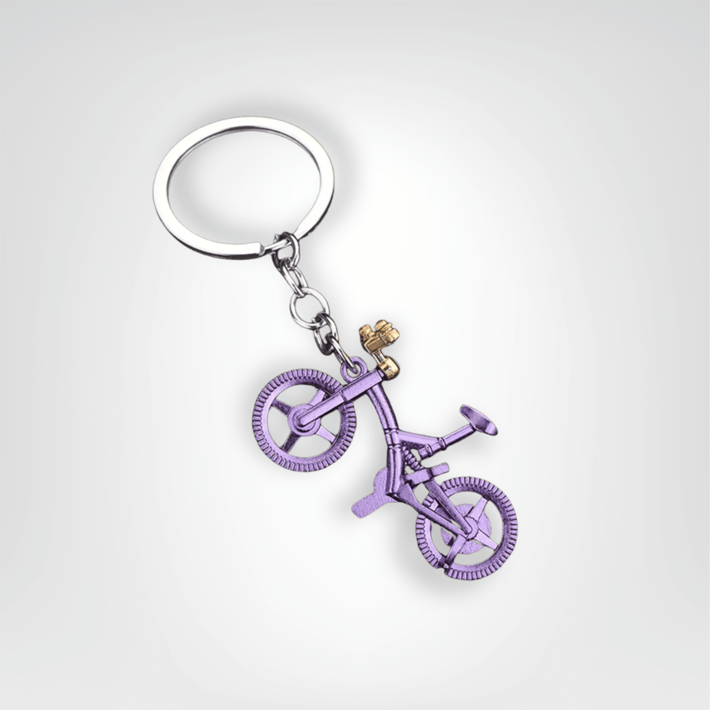 Porte - clés Vélo <br> métal violet - Métal violet