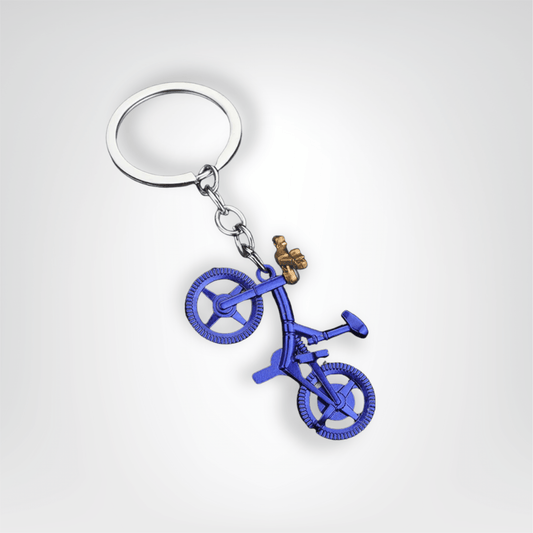 Porte - clés Vélo <br> Vélo en métal bleu - Vélo en métal bleu
