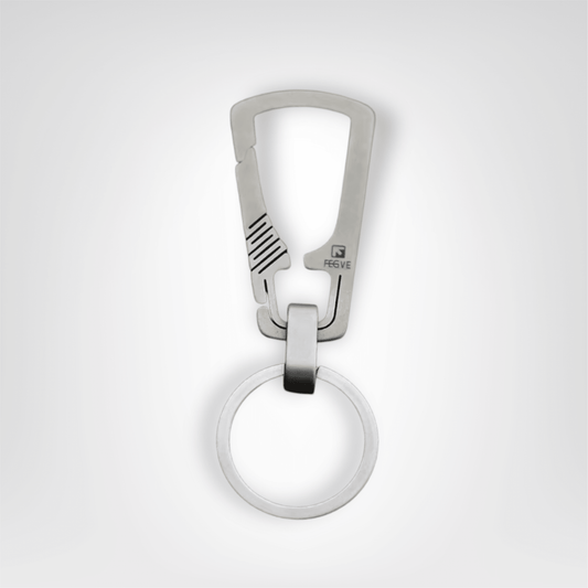 Porte - clés Voiture <br> Le Mousqueton Trapèze Titane Tactique - Titane